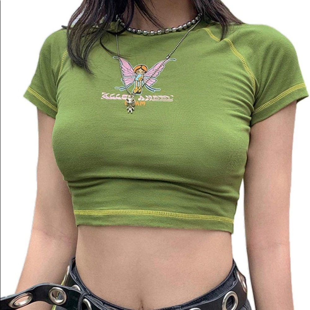 Woxlica-Graphic Print Baby Tee